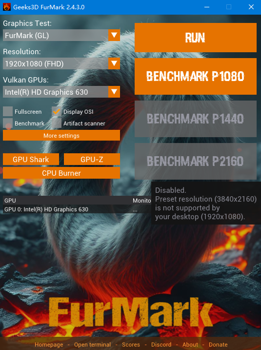 甜甜圈烤机软件FurMark2中文版