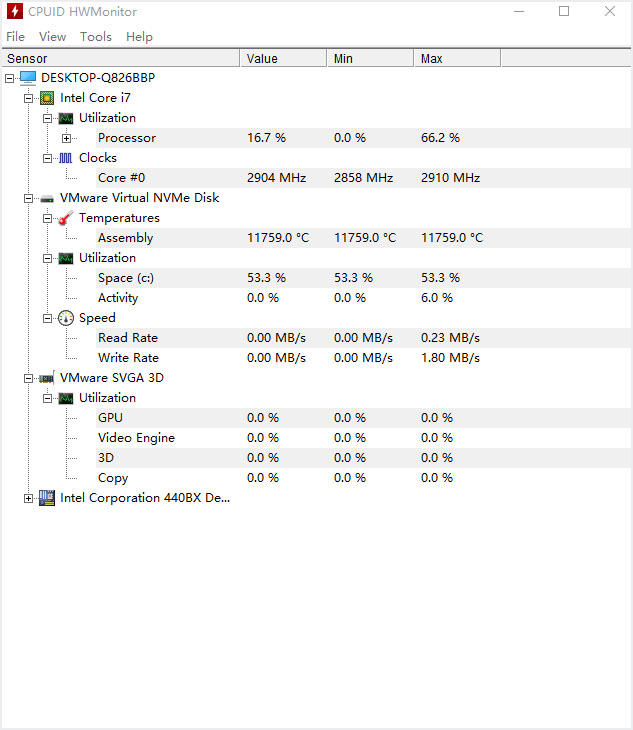 CPUID HWMonitor