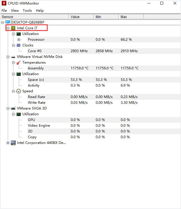 CPUID HWMonitor