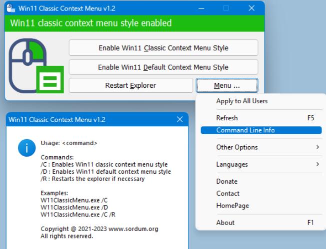 Win11恢复右键菜单经典界面(Windows 11 Classic Context Menu)