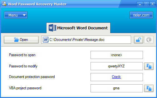 Word Password Recovery Master(WORD解密工具)